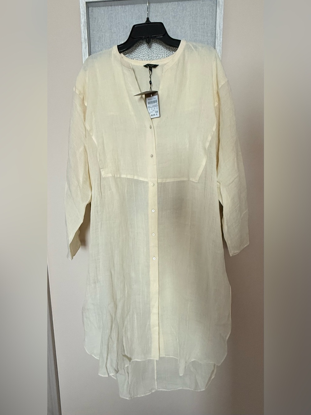 MASSIMO DUTTI  100% Ramie Oversize Blouse Tunic Limited Edition Size M NWT - Picture 10 of 10